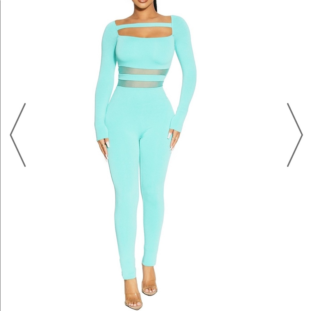 Naked Wardrobe Meshed Up Jumpsuit